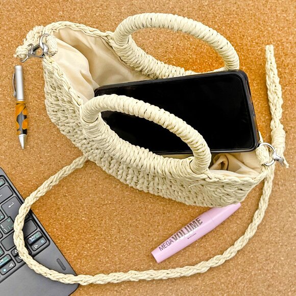 Artizanni Rattan Straw Handbag Hobo Bags BLACK FRIDAY CYBER MONDAY DEALS - Picture 2 of 2